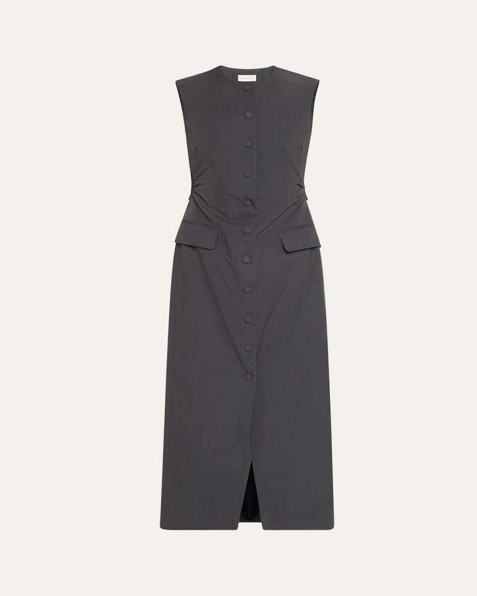 Dilby Button-Front Shirtdress